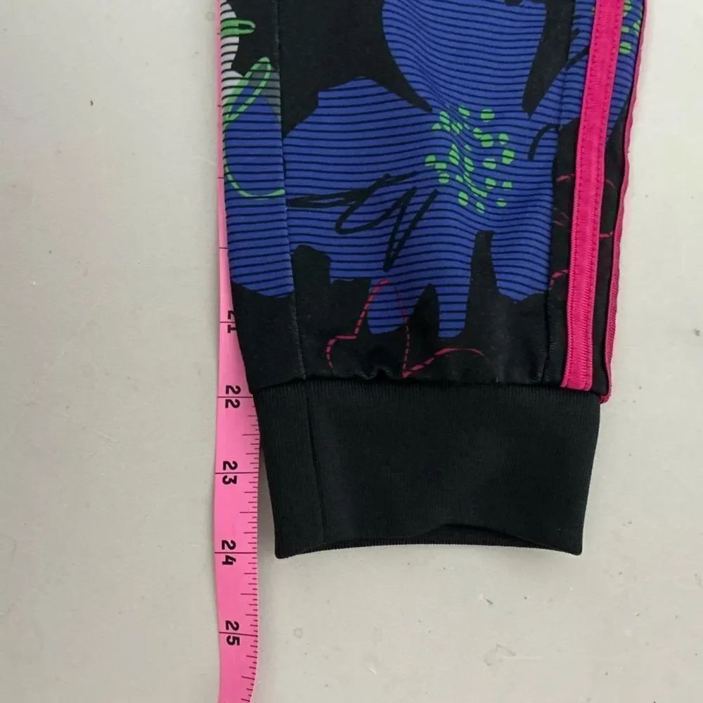 Adidas Kids Floral Black Track Pants size M(10-12) - Picture 6 of 6